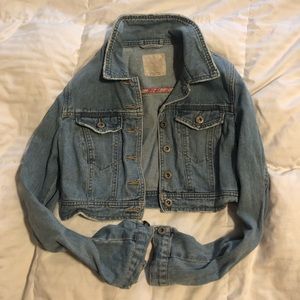 Free people cropped jean jacket